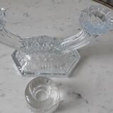 Duo of crystal candle holders 50s