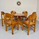 Vintage solid pine table, Scandinavian design by Rainer Daumiller, 1970s