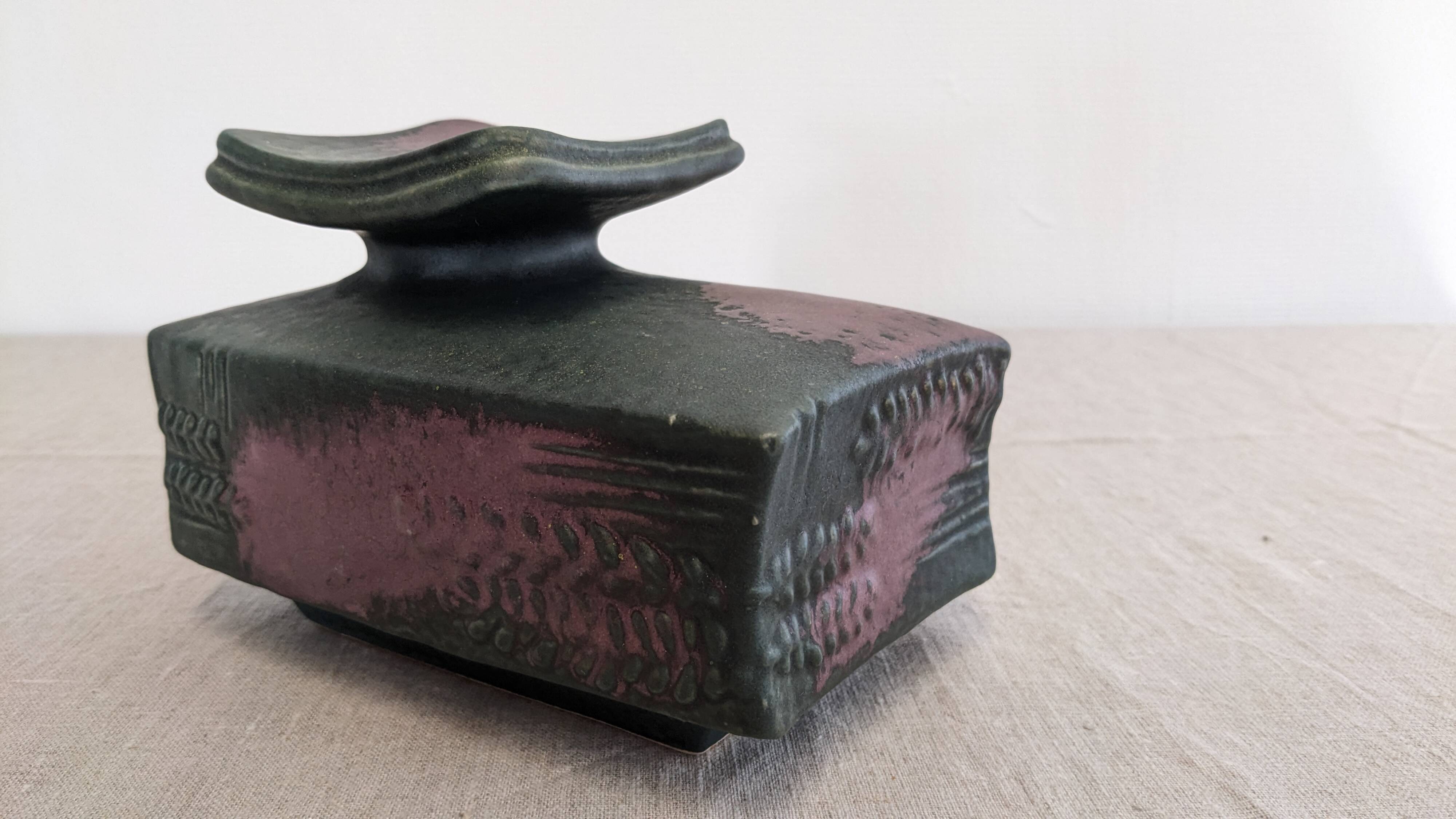 Vase brutaliste en céramique d'Helmut Schaeffenacker, Allemagne vers 1960