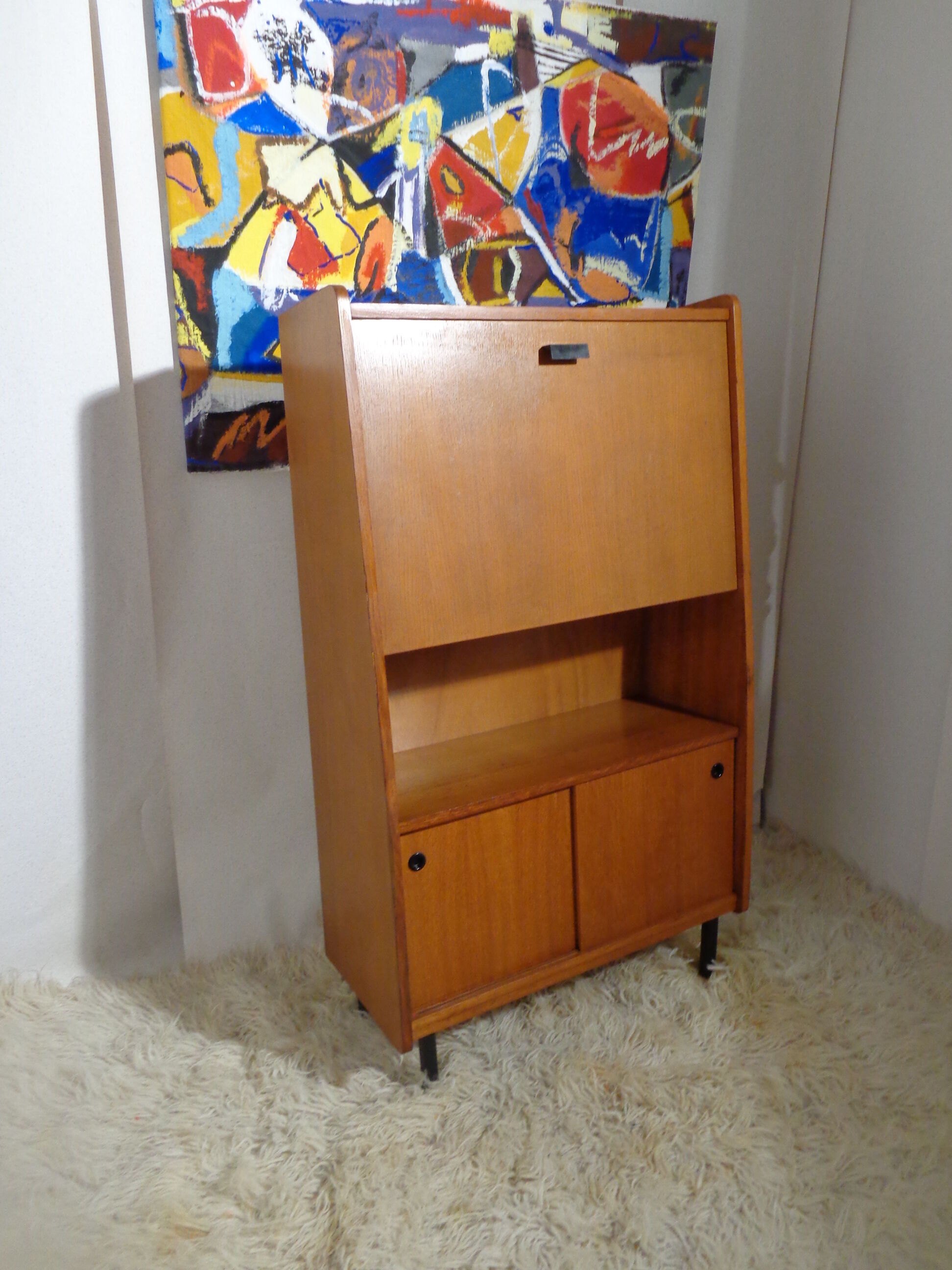 Vintage secretary of the 60s light wood