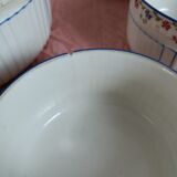 Nested porcelain salad bowls decorated