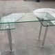 Glass desk - 80s