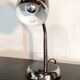 Black and chrome desk lamp in vintage metal