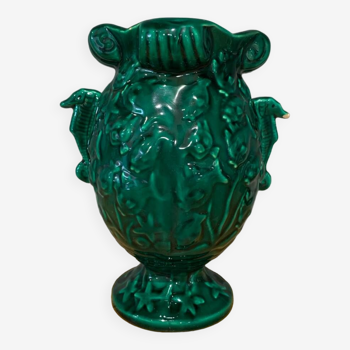 Art deco seahorse vase