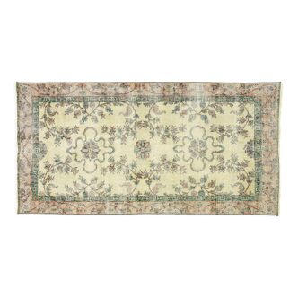 Anatolian handmade vintage rug 120 cm x 100 cm