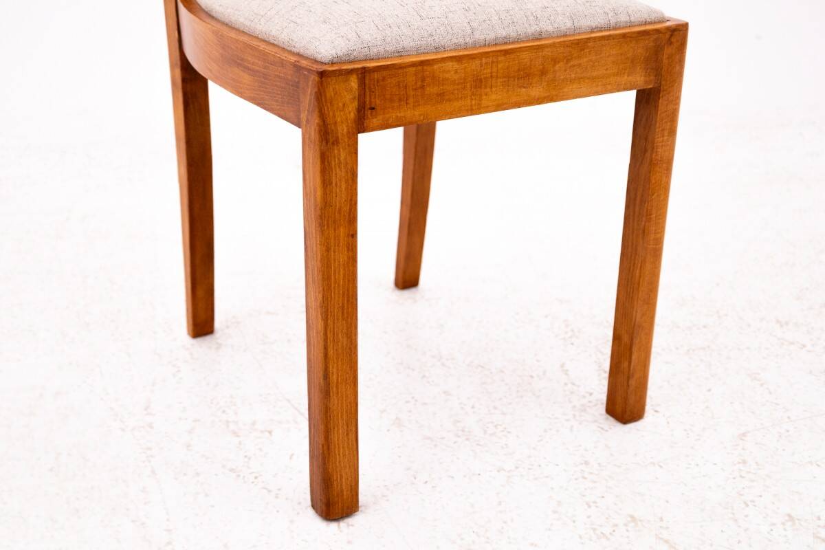 Set of six Art Deco chairs, Poland, 1940s.