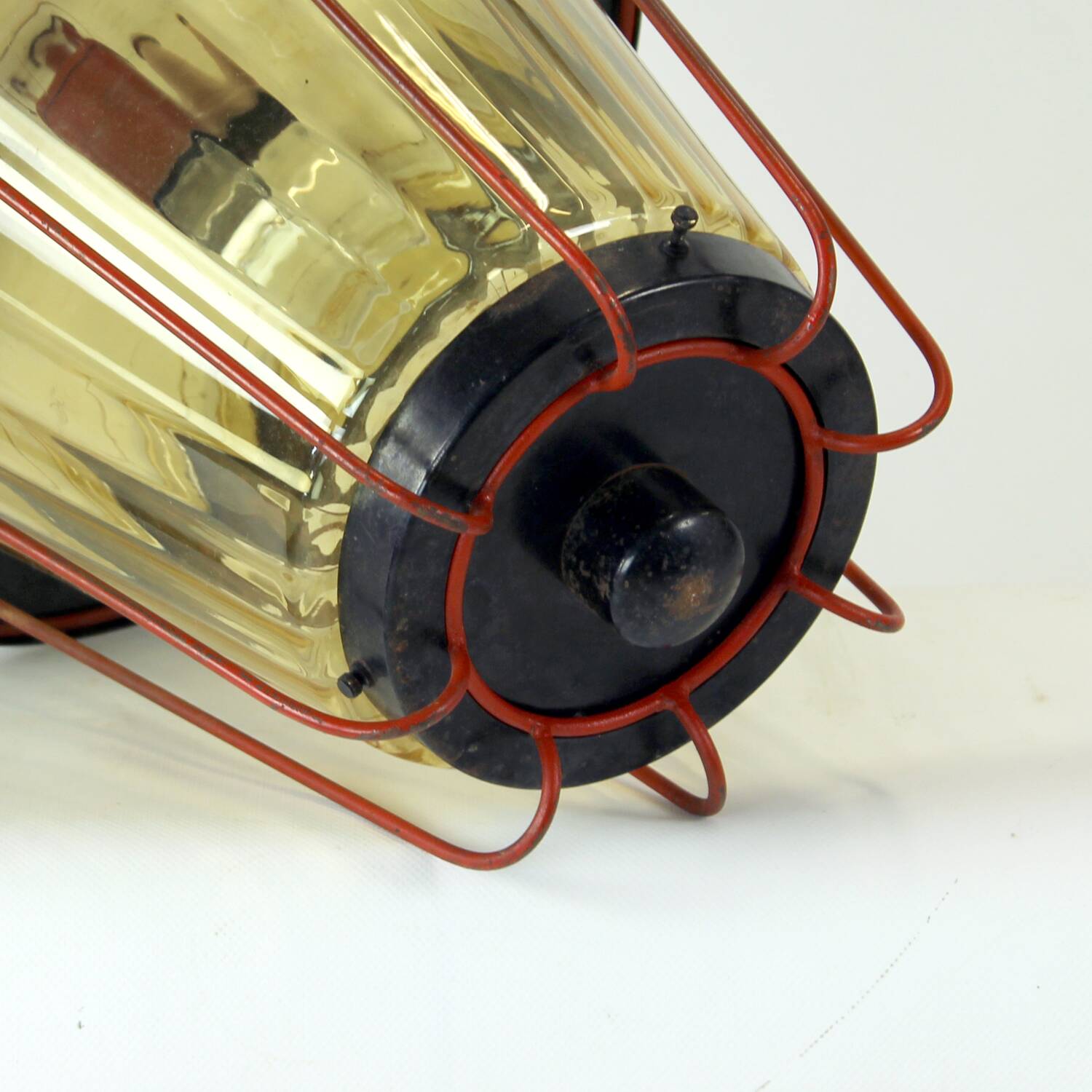 Vintage Ceiling Pendant Railway Light, Czechoslovakia 1940s
