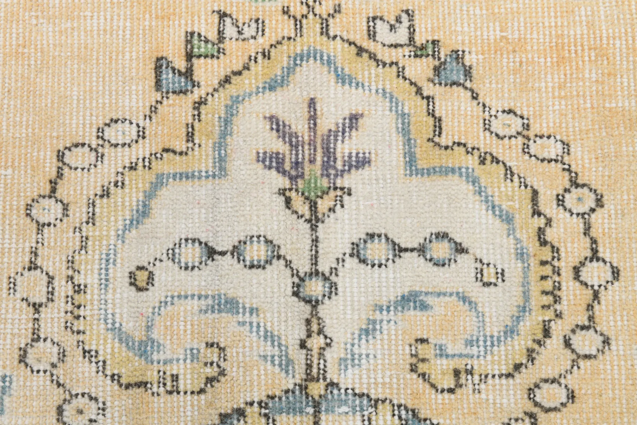 5x9 Vintage Persian Pale Yellow Rug, Rugs For Living  Room Carpet, 169x271