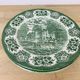 4 plates Green English Iron Earth Staffordshire England ironstone