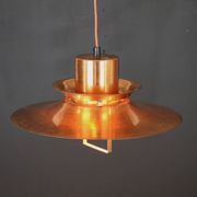 Scandinavian midcentury Design Lamp by Vitrika | solid copper black style | 1960s | Scandinavian