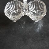 vintage Salière poivrière en verre transparent