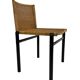Vintage set van 4 eetkamerstoelen jaren 80 design riet staal