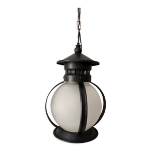 Suspension globe en verre - opaque