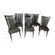 Serie de 6 chaises 1960 en macassar et skyl