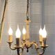 Lustre en bronze doré à 5 bras, époque XXeme