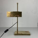 Brass Bauhaus Art Deco architectural Marcel Breuer style desk or table lamp