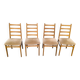 Lot de 4 chaises scandinave bois et tissu