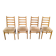 Lot de 4 chaises scandinave bois et tissu