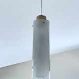 Large vintage glass pendant light, 60s