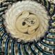 Large woven and twisted ceramic basket, Fase, Vallauris