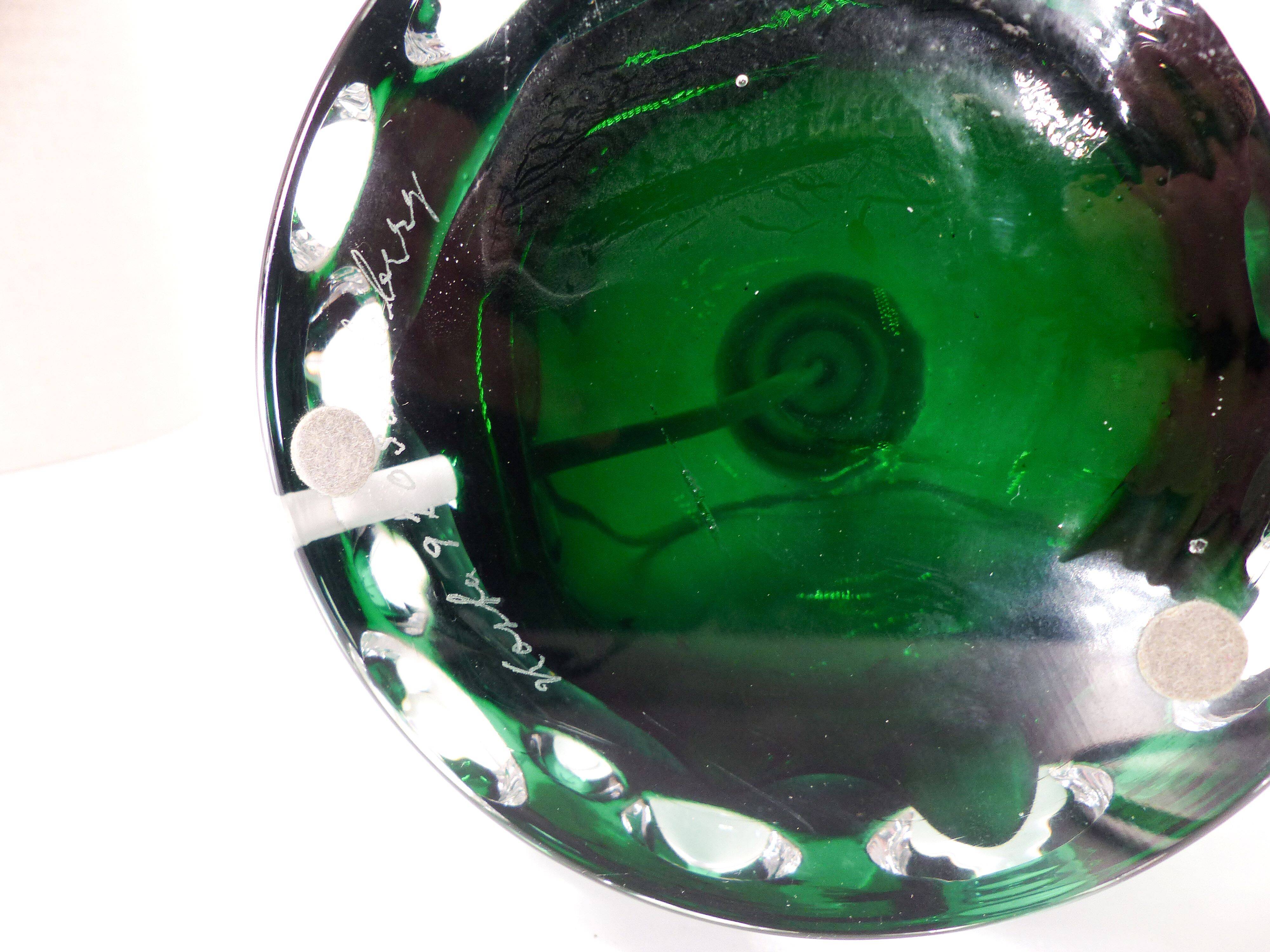 Lampe scandinave brutaliste Kosta en verre Hans-Owe Sandeberg Suède 1960