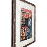 Miniature drawing under glass