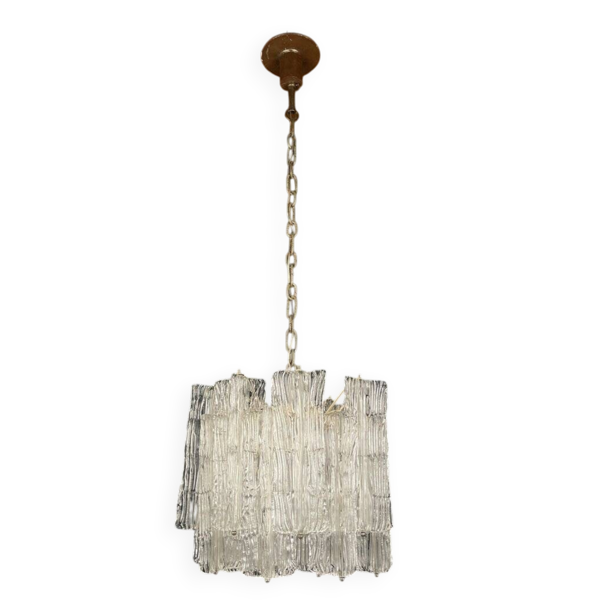 Murano glass chandelier "Eliche" by Venini, Italy, 1960s