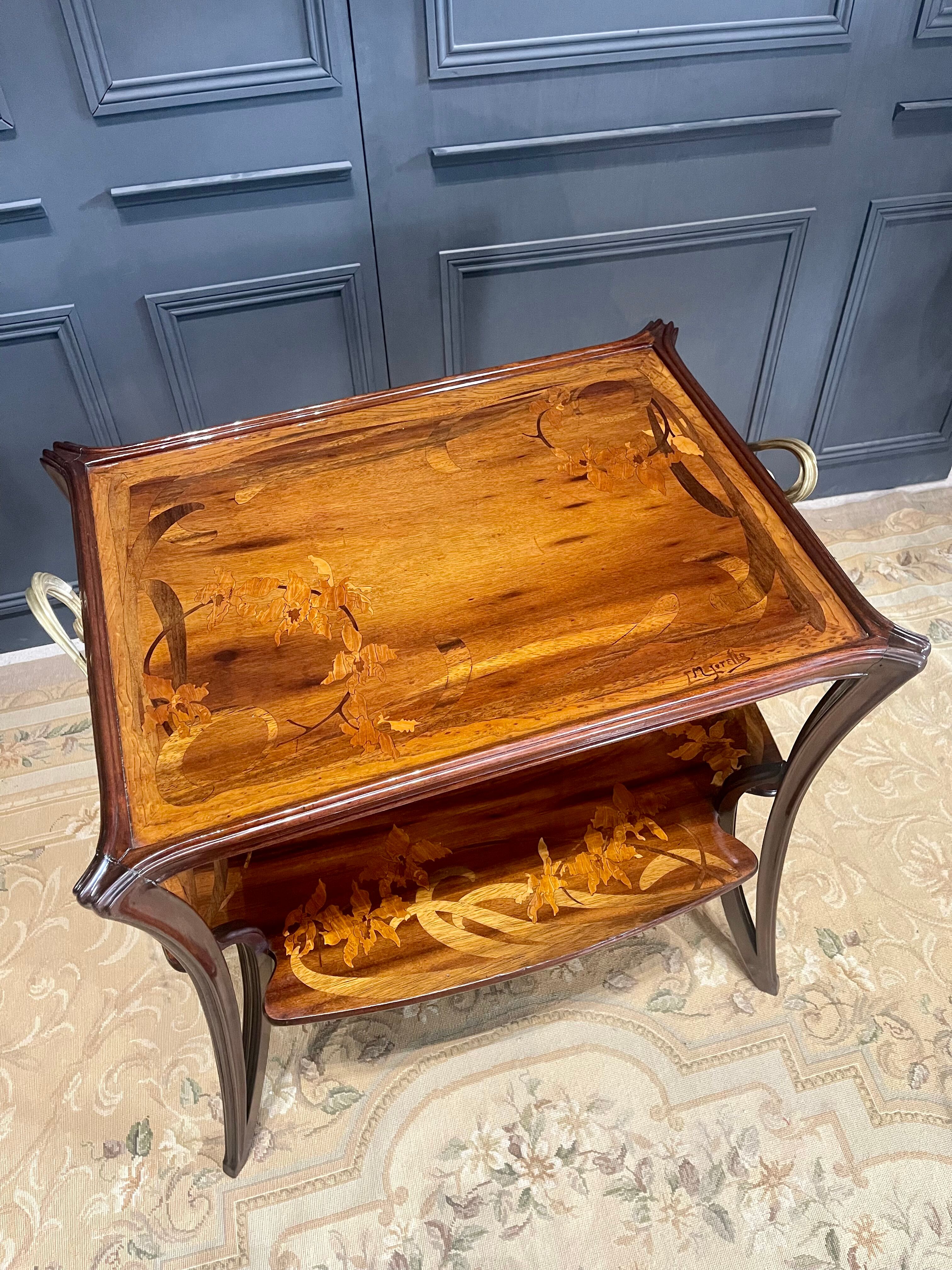 Orchid tea table louis majorelle model olga art nouveau 1900