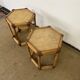 Pair of rattan bedside tables or end tables