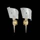 Pair of vintage wall lights – Rockabilly style – 50s/60s