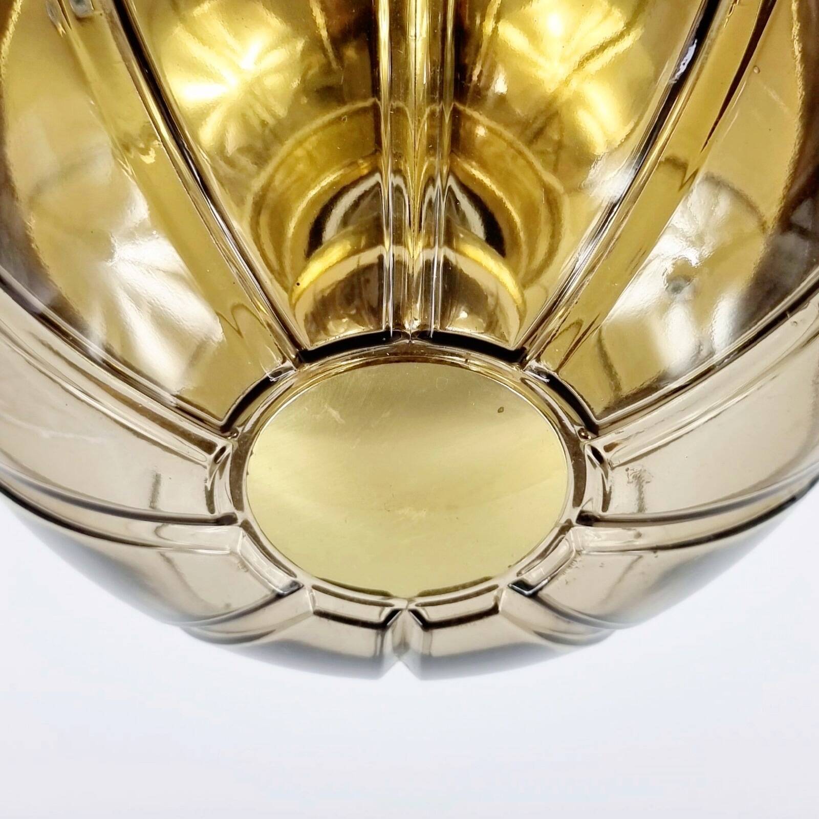Mid century glass flush mount / ceiling light by limburg, germany, 1960s