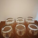Set of 6 rounded cognac glasses (camus cognac)