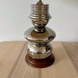 Lampe de table chromée avec abat-jour vert, années 80
