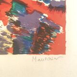 Aflred manessier, country joy, 1975. original signed lithograph