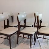 Suite of 6 scandinavian chairs