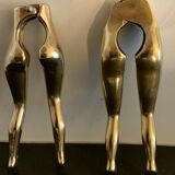 Pair of nutcrackers or anthropomorphic hazelnuts in bronze