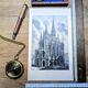The Sainte-Chapelle, Paris, vintage engraving 1906. Authentic.
