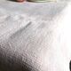 Old hemp harvest tablecloth tinted in pink tea