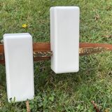 Scandinavian chandelier, brass, precious wood, 4 lights, shuttle 102 x 35 x 9 cm