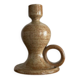 Antique stoneware candle holder