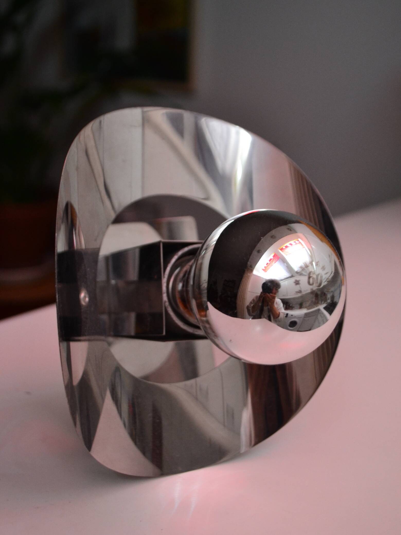 70s Chrome Wall Light