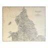 Antique Map of Northern England and Wales circa 1869 Keith Johnston Royal Atlas Hand coloured map