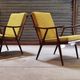 Pair of boomerang armchairs TON Bystřice (Thonet) by Antonin Suman 1960