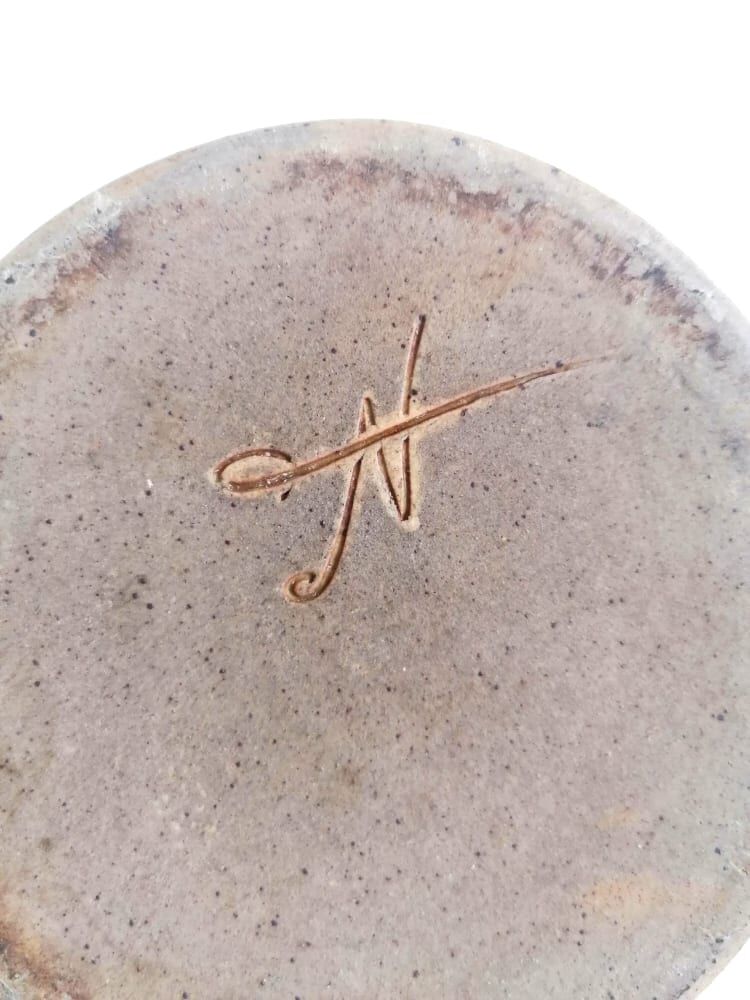 Duo of pyrity sandstone pots, 1960