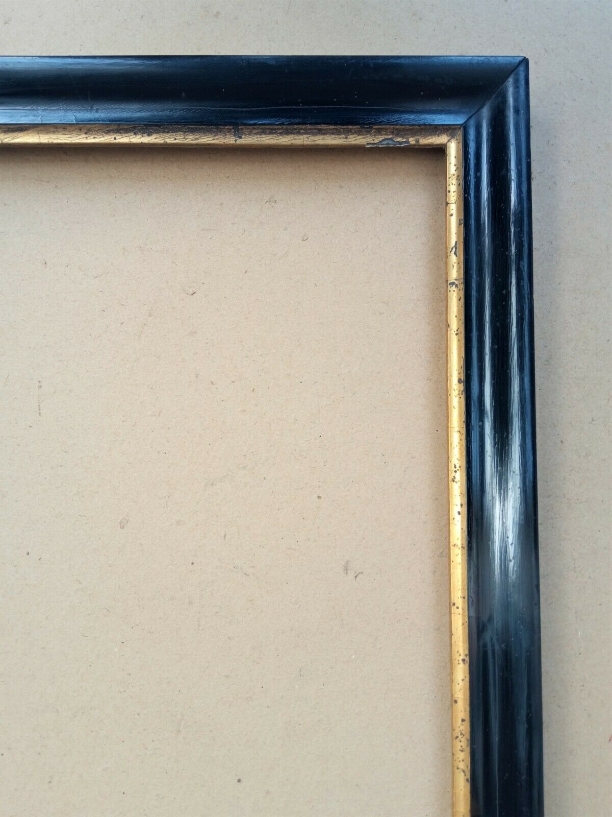 Black lacquered frame Napoleon III leaf 62.3 x 45.9 cm