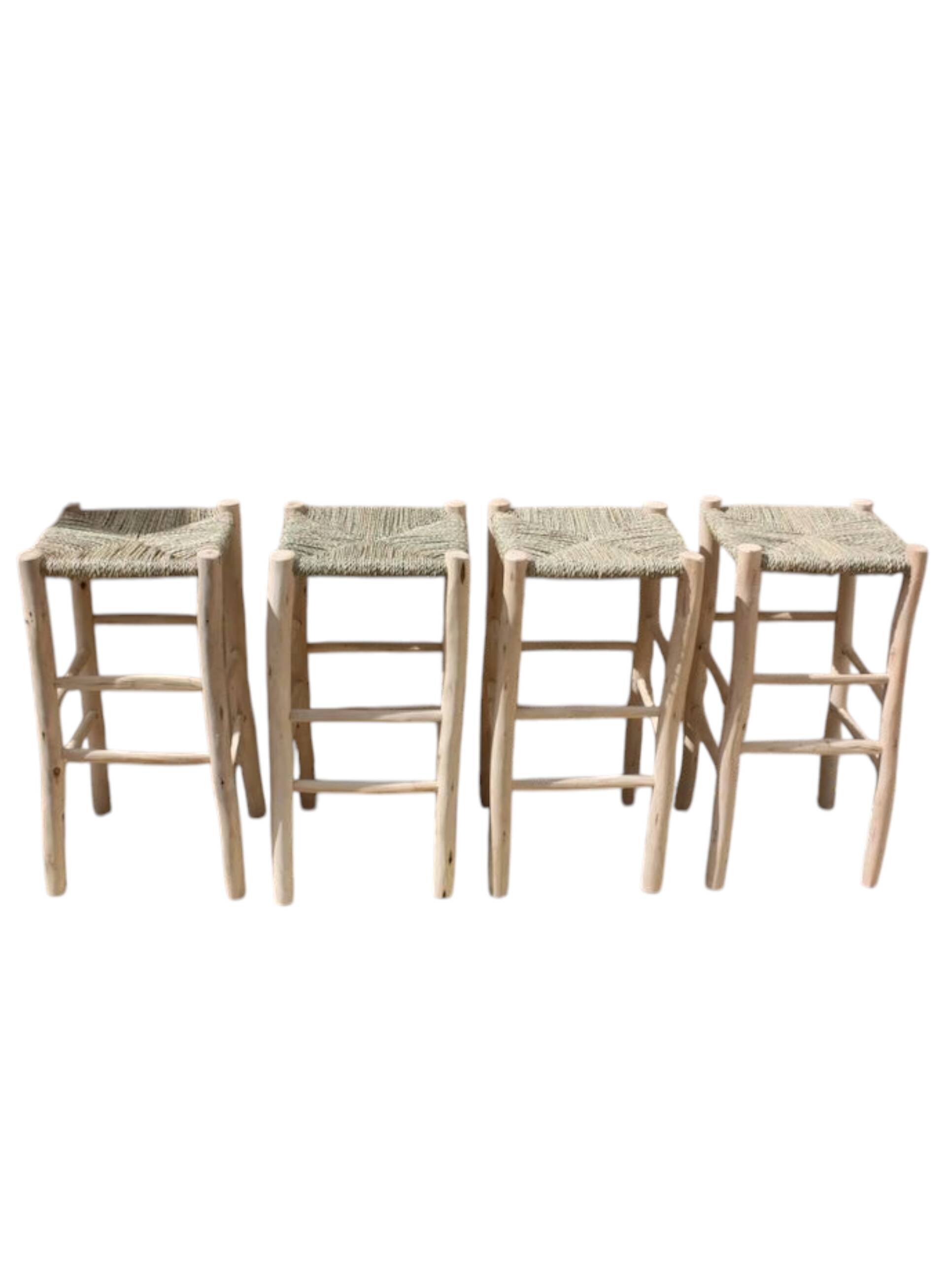 4 Moroccan handmade stools 60x30cm
