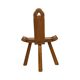Mid Century Brutalist Tripod Chair Solid Oak Spain