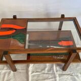 Ceramic and glass coffee table