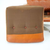 1970s leather swivel armchair by Nili Stoppmobler, Denmark