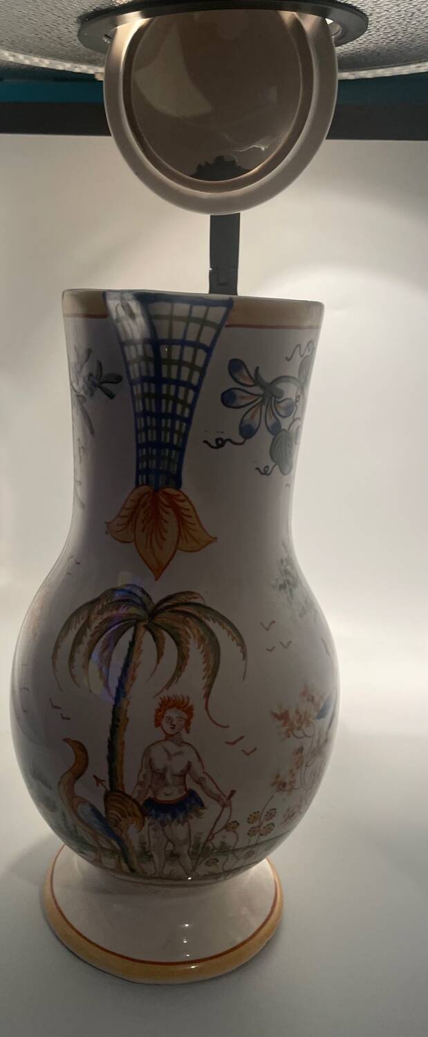 19th-century earthenware jug